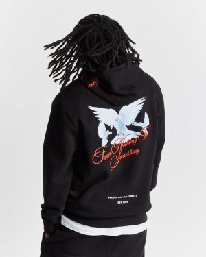 Hoodrich OG Take Flight V2 Felpa con Cappuccio Uomo Nere | 04268-UMEN