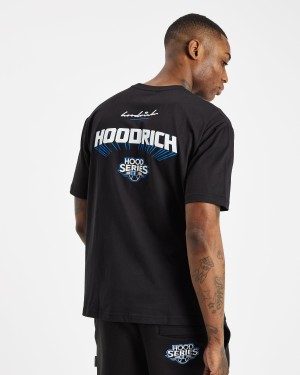 Hoodrich Stadium Magliette Uomo Nere | 96780-QTID