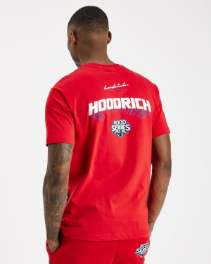 Hoodrich Stadium Magliette Uomo Rosse | 63948-UCKE