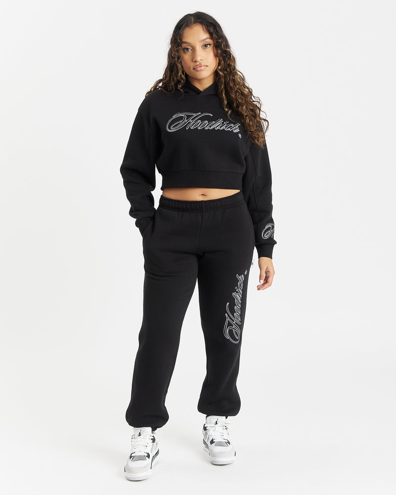 Hoodrich Fortify Cropped Felpa con Cappuccio Donna Nere | 79481-CDOJ