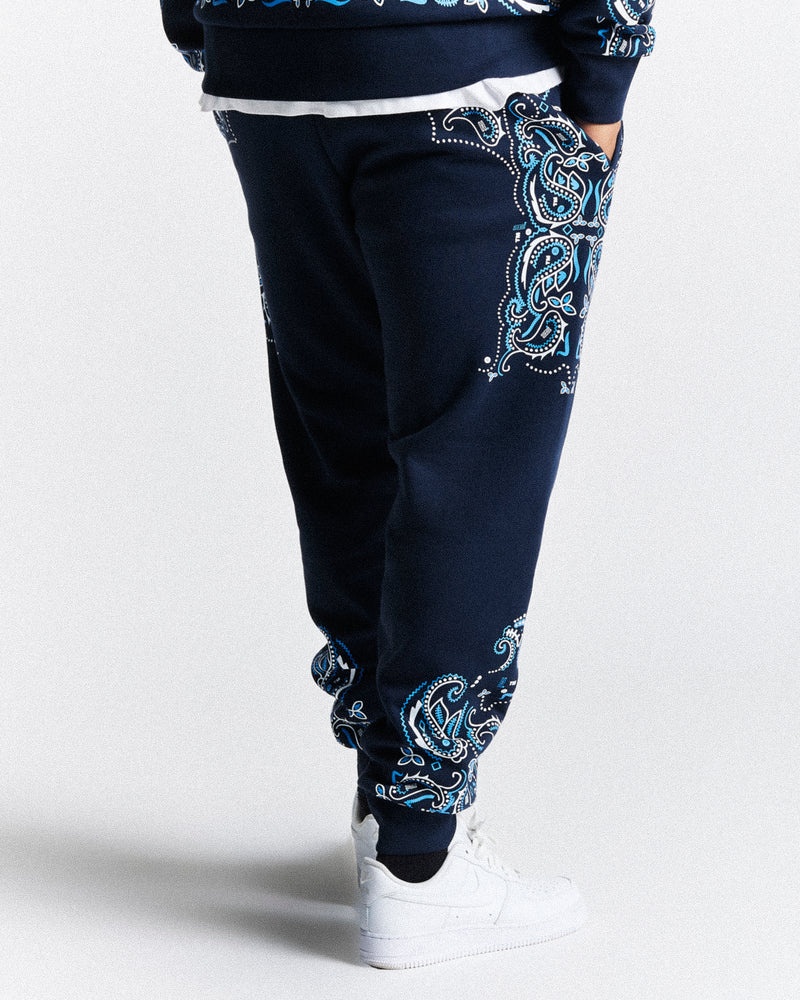 Hoodrich Motif Pantaloni Jogger Uomo Blu Marino | 75893-UTCW