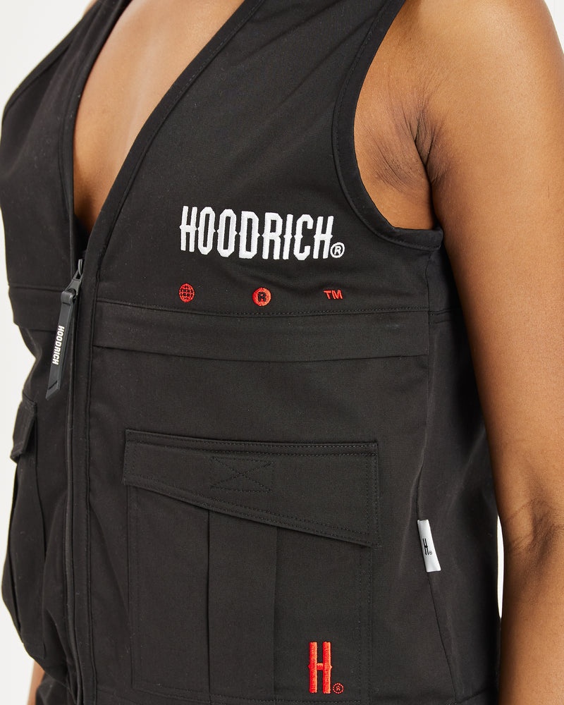 Hoodrich OG Combat Utility Gilet Donna Nere | 83026-FKPD