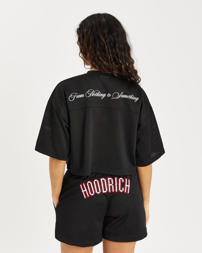 Hoodrich OG Court Cropped Magliette Donna Nere | 05863-FPNZ