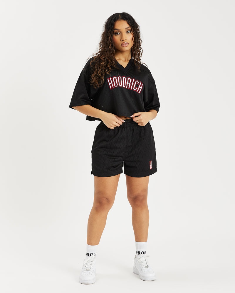 Hoodrich OG Court Cropped Magliette Donna Nere | 05863-FPNZ