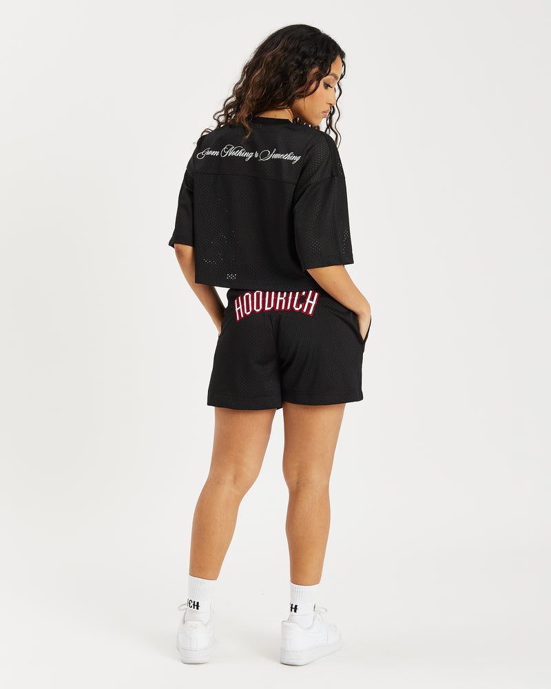 Hoodrich OG Court Cropped Magliette Donna Nere | 05863-FPNZ