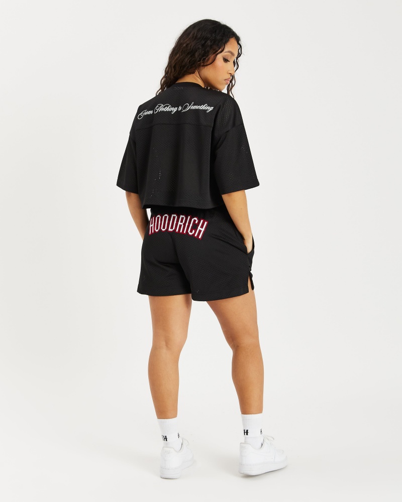 Hoodrich OG Court Pantaloncini Donna Nere | 91634-PGAO