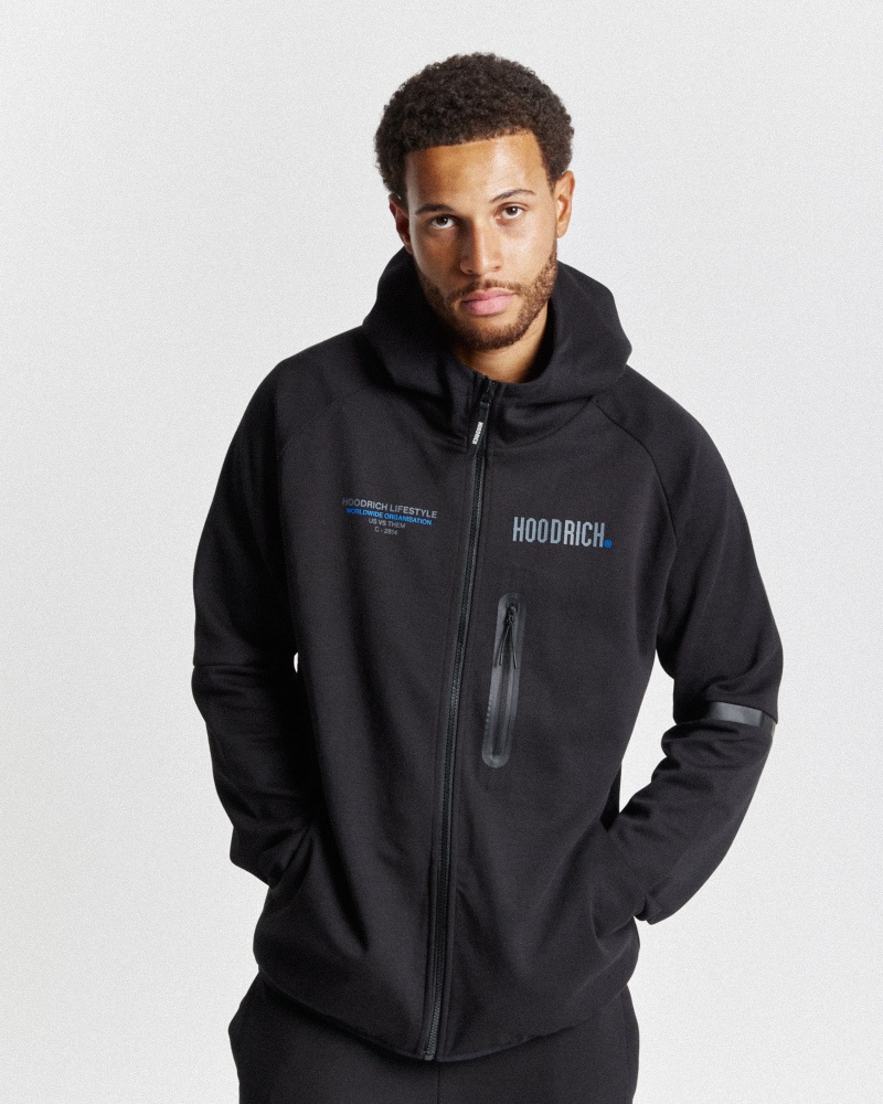 Hoodrich OG Cycle Full Zip Felpa con Cappuccio Uomo Nere | 90513-ETRG