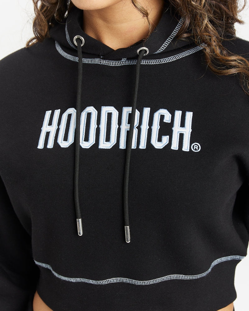 Hoodrich OG Distinct Cropped Felpa con Cappuccio Donna Nere | 67840-ERHI