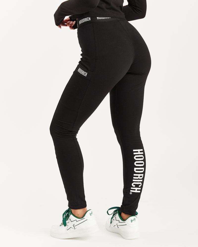 Hoodrich OG Intel V2 Leggings Donna Nere | 85029-YTEM