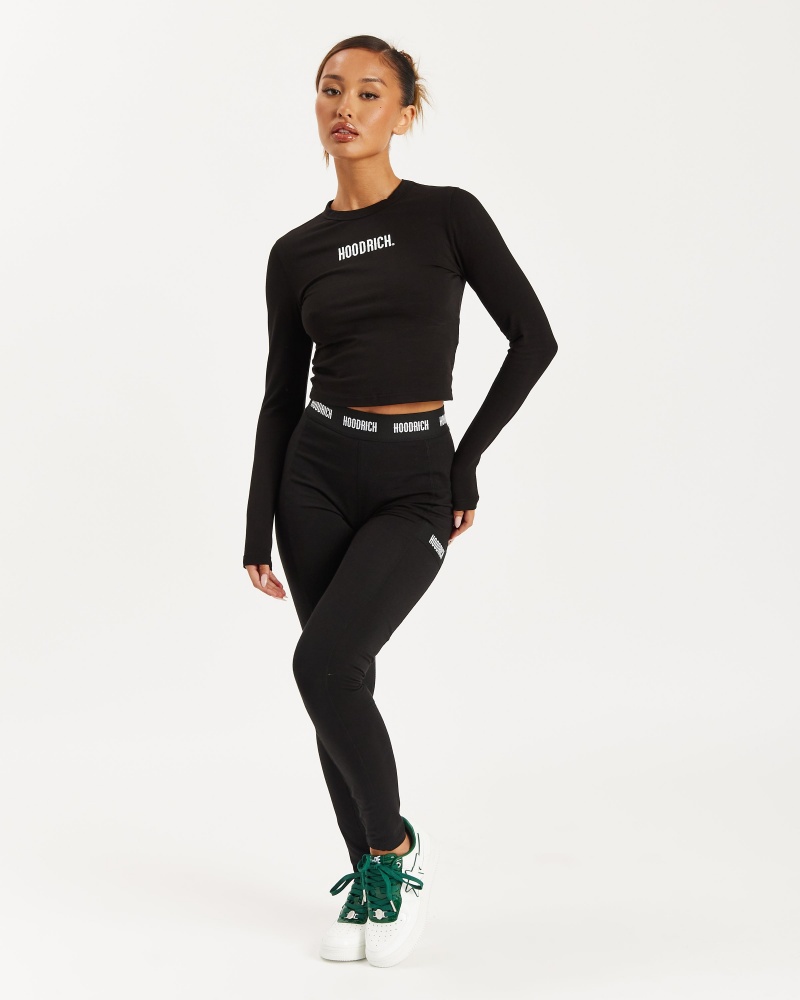 Hoodrich OG Intel V2 Leggings Donna Nere | 85029-YTEM