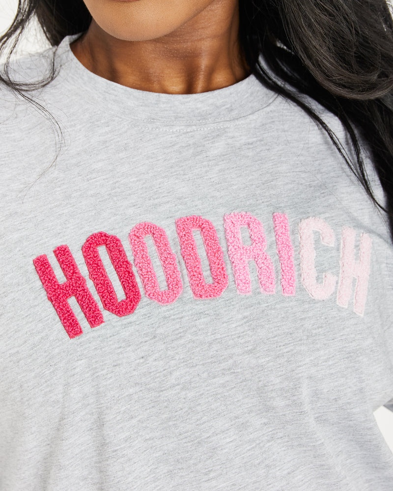 Hoodrich OG Kraze Boyfriend Magliette Donna Grigie | 08721-XRKD