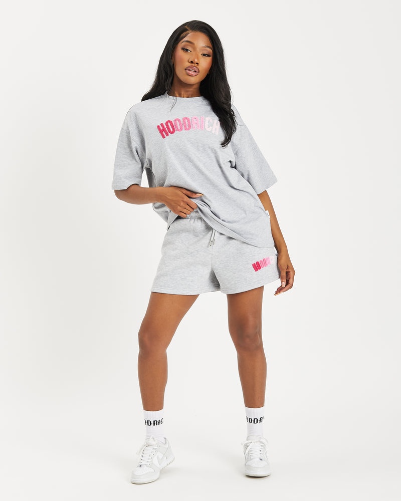 Hoodrich OG Kraze Boyfriend Magliette Donna Grigie | 08721-XRKD