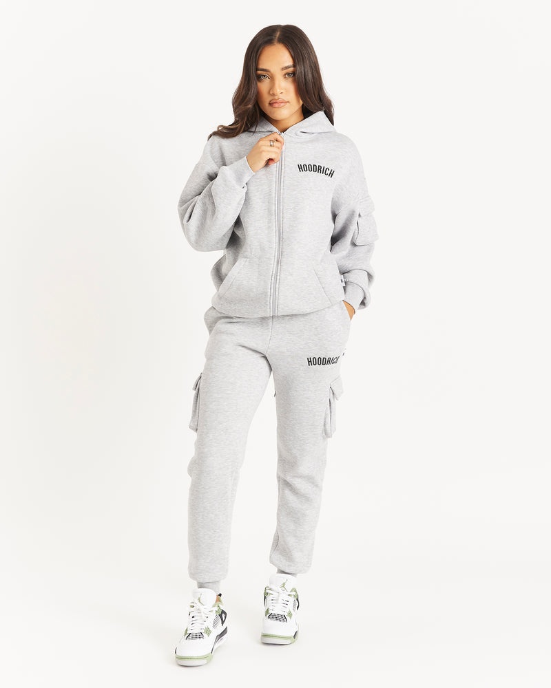 Hoodrich OG Luna Full Zip Felpa con Cappuccio Donna Grigie | 27093-QVBT