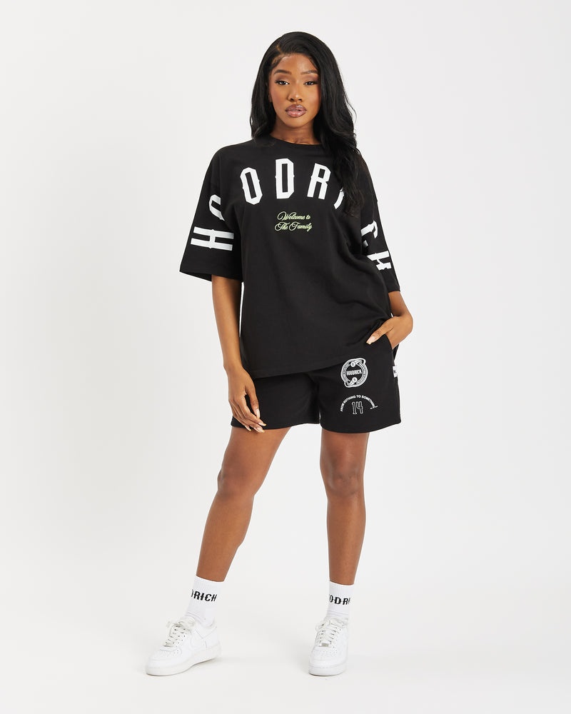 Hoodrich OG Match Boyfriend Magliette Donna Nere | 09738-DJZB