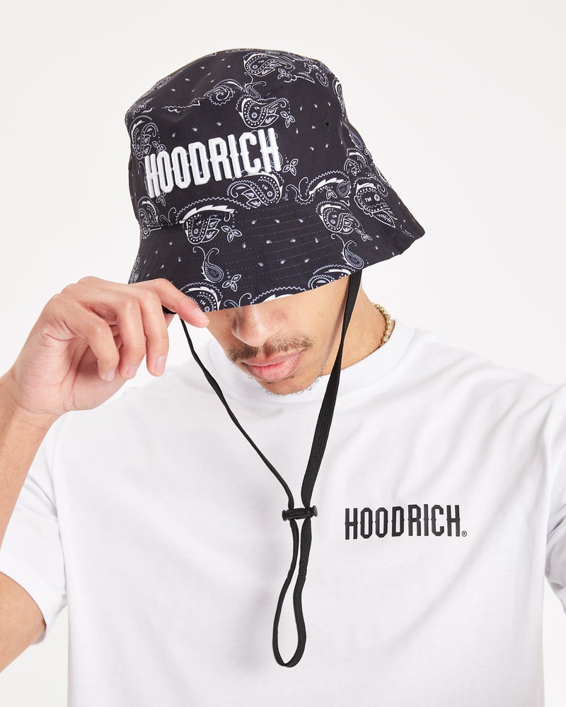 Hoodrich OG Motif Cappello A Secchiello Uomo Nere | 16237-GAJM