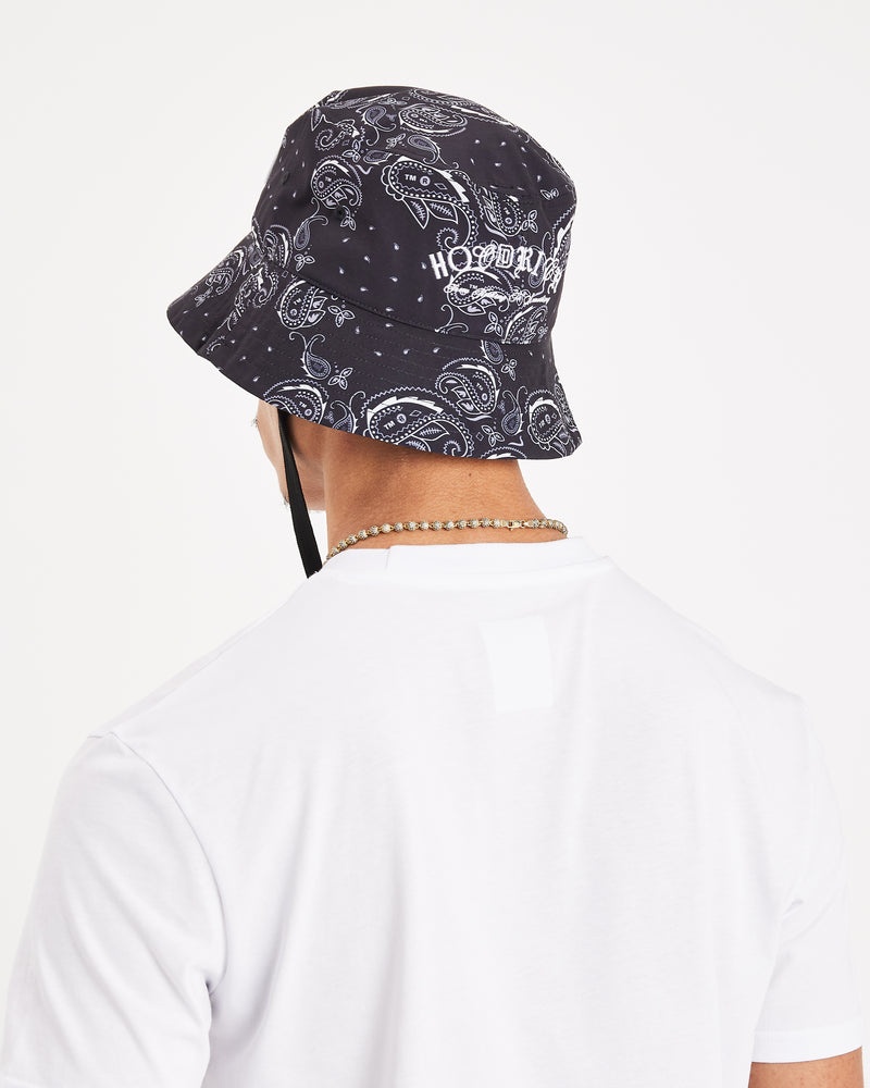 Hoodrich OG Motif Cappello A Secchiello Uomo Nere | 16237-GAJM