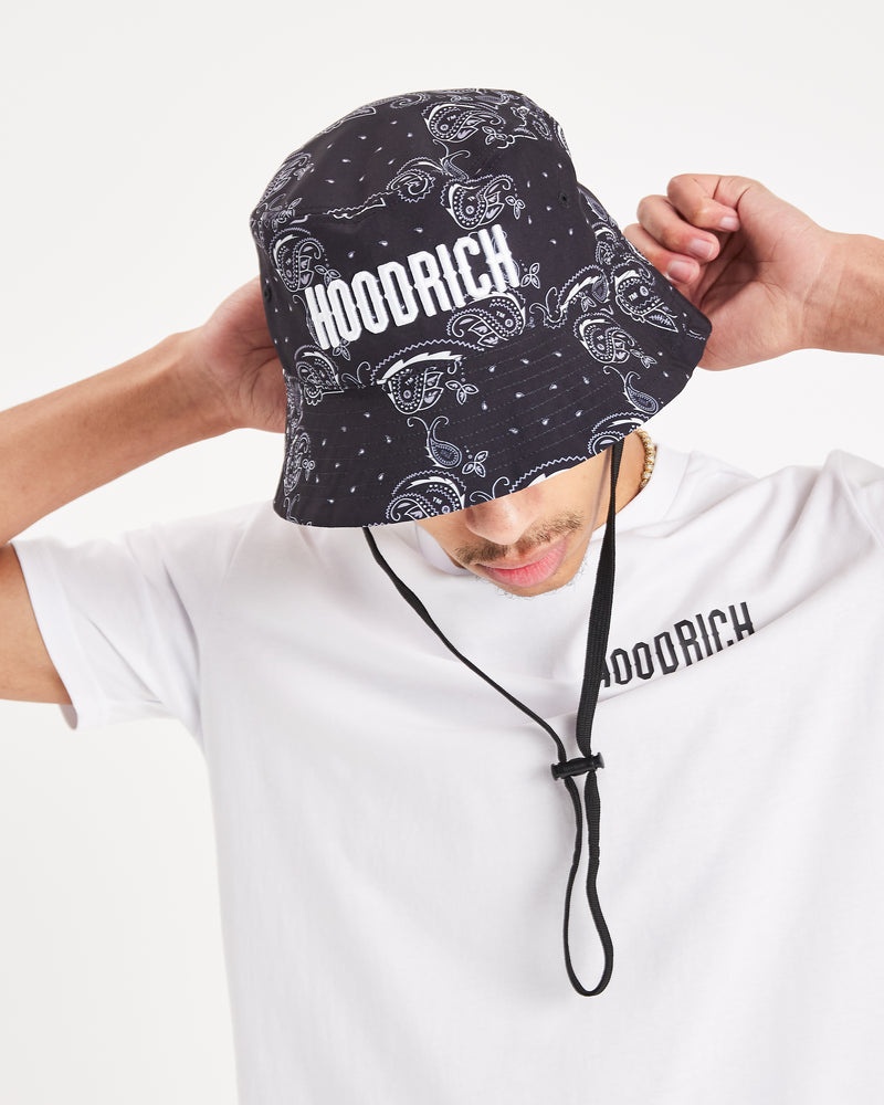 Hoodrich OG Motif Cappello A Secchiello Uomo Nere | 16237-GAJM