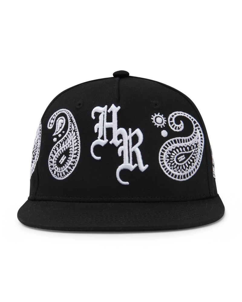 Hoodrich OG Motif Fitted Cappelli Uomo Nere | 91028-DVEK