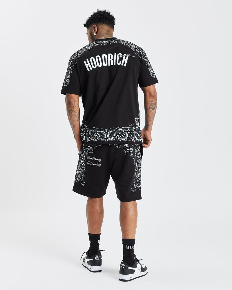 Hoodrich OG Motif Pantaloncini Uomo Nere | 51643-SYBL