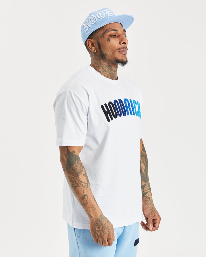 Hoodrich OG Script Fitted Cappelli Uomo Blu | 43501-PYXJ