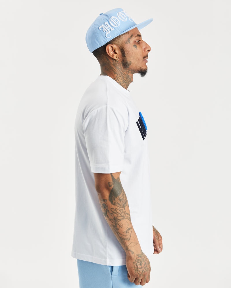 Hoodrich OG Script Fitted Cappelli Uomo Blu | 43501-PYXJ