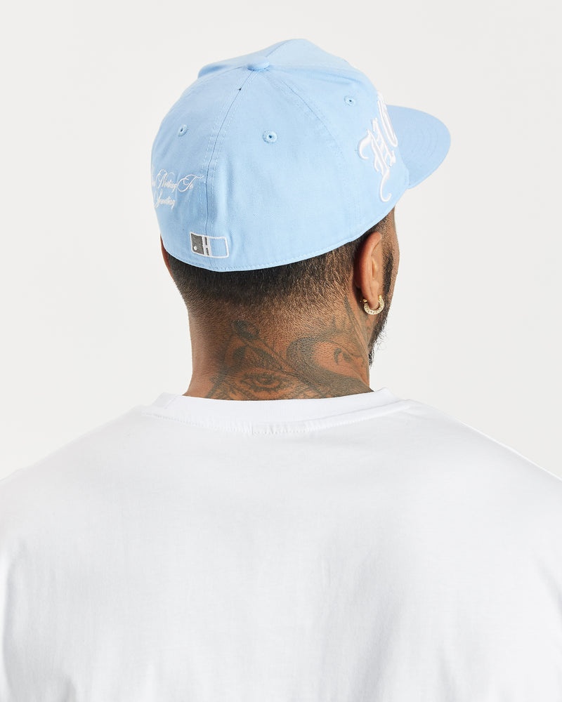 Hoodrich OG Script Fitted Cappelli Uomo Blu | 43501-PYXJ