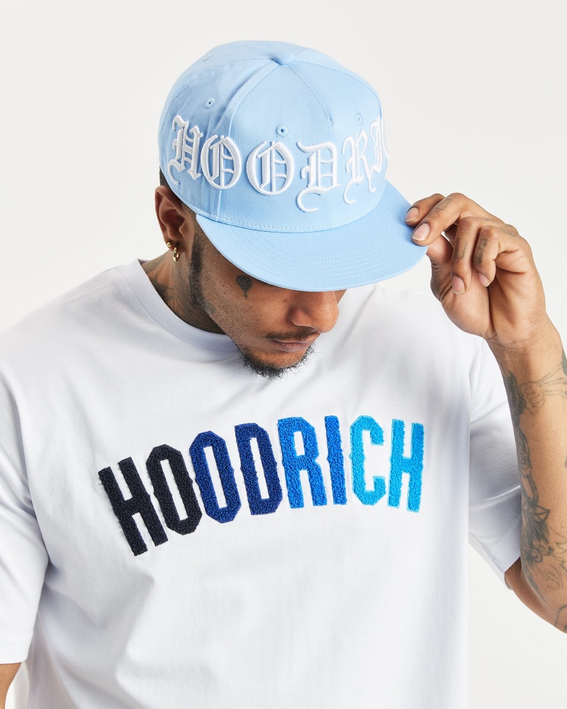 Hoodrich OG Script Fitted Cappelli Uomo Blu | 43501-PYXJ