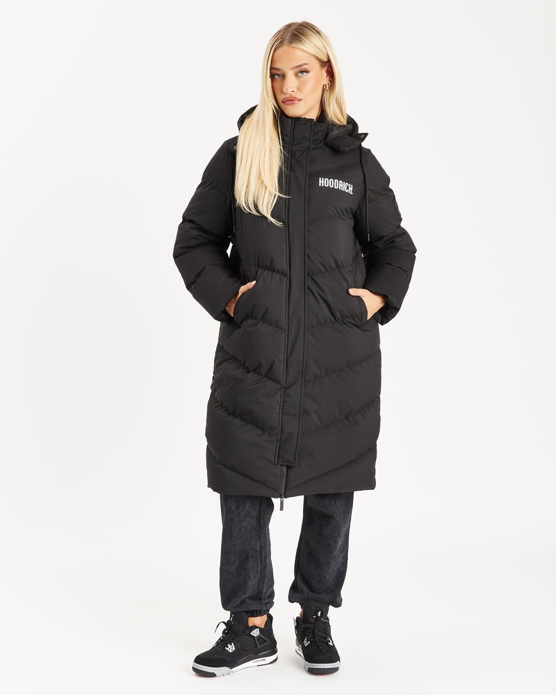 Hoodrich OG Sia Longline Giacche Donna Nere | 76098-ZMUT