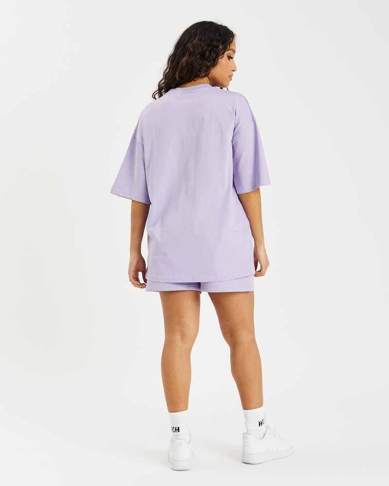 Hoodrich OG Staple Boyfriend Magliette Donna Lavanda | 70328-HOUW