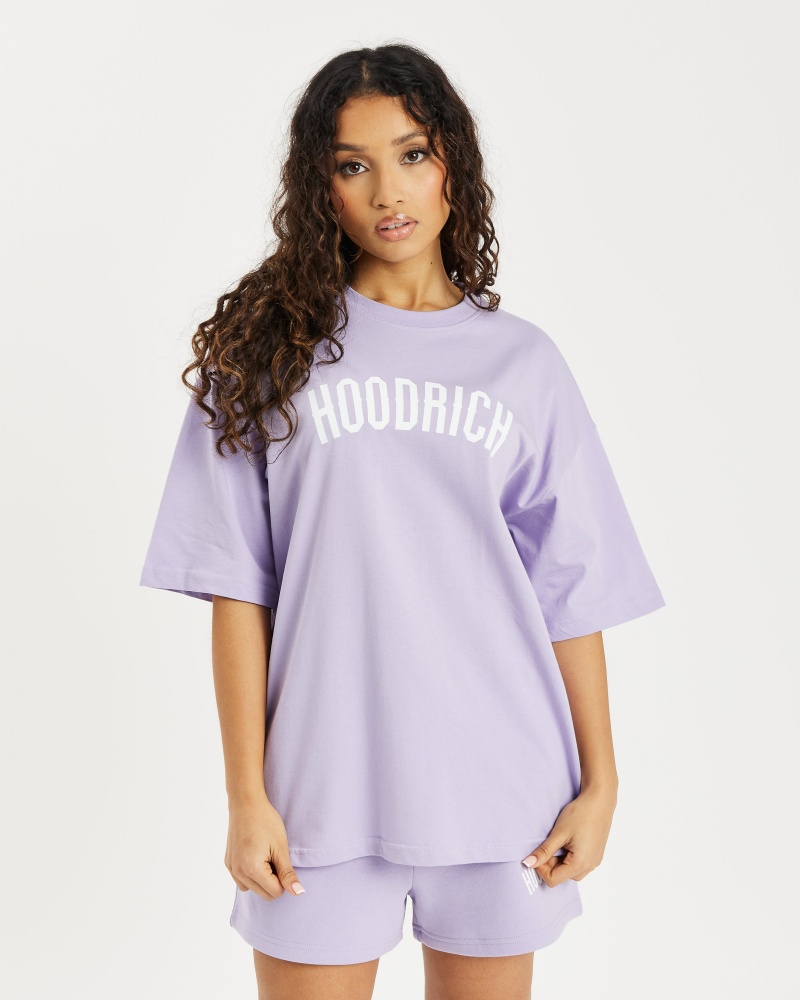 Hoodrich OG Staple Boyfriend Magliette Donna Lavanda | 70328-HOUW