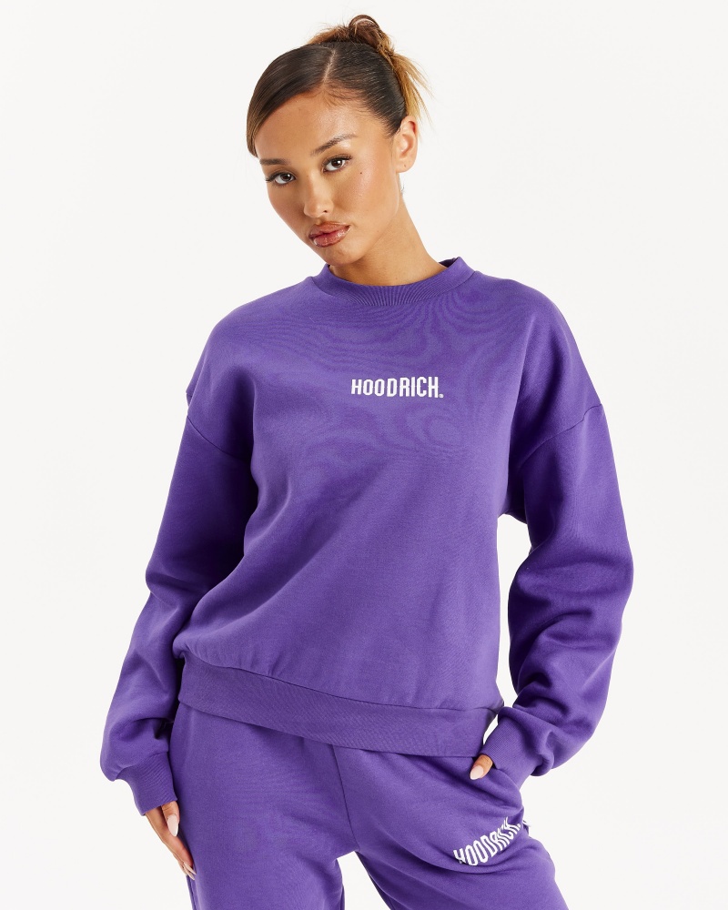 Hoodrich OG Storm Logo Felpa Donna Viola | 24190-ZBRW