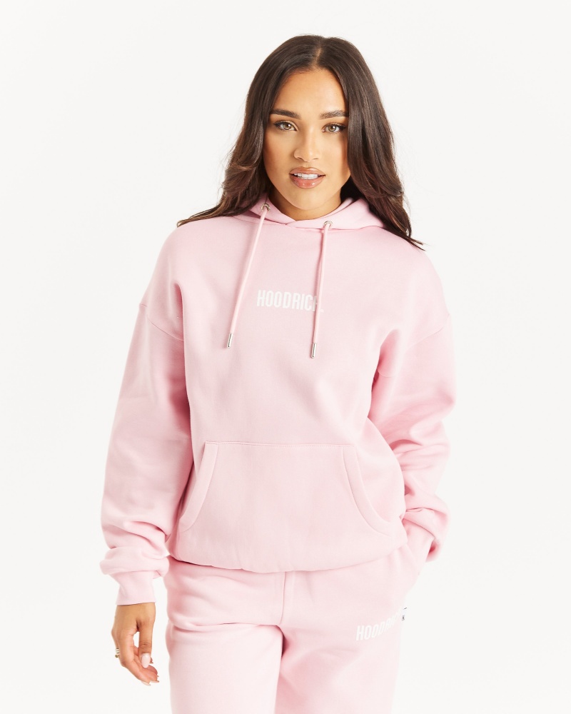 Hoodrich OG Storm Logo Felpa con Cappuccio Donna Rosa | 36475-SJIU