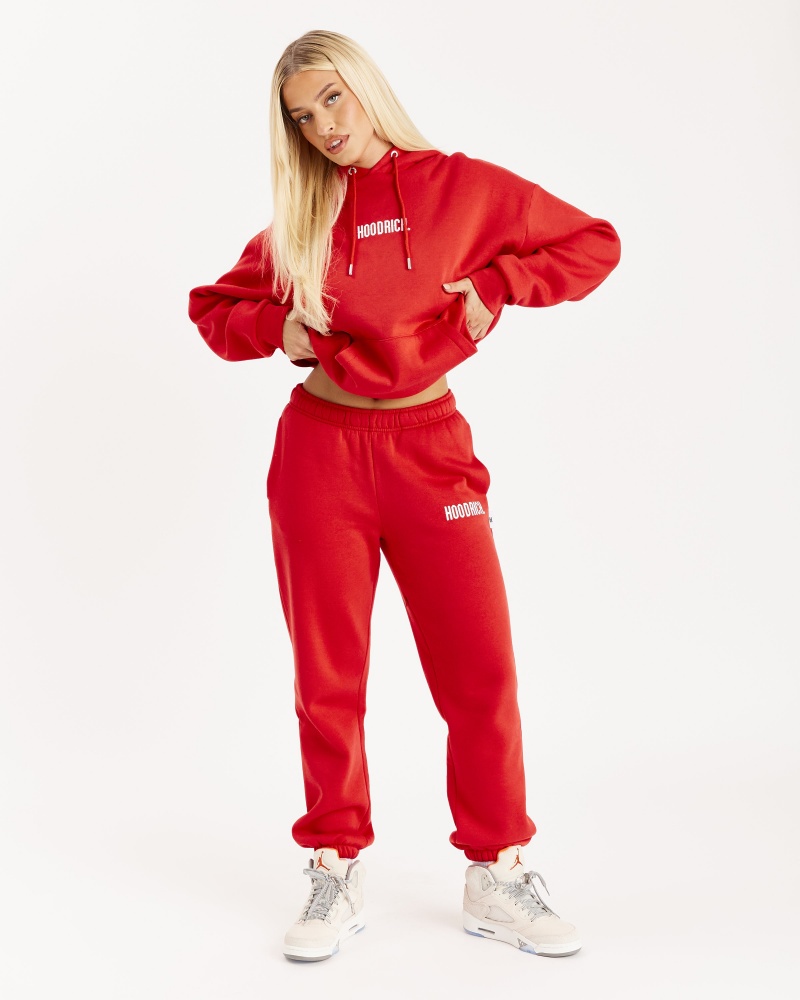 Hoodrich OG Storm Pantaloni Jogger Donna Rosse | 60724-SGBV