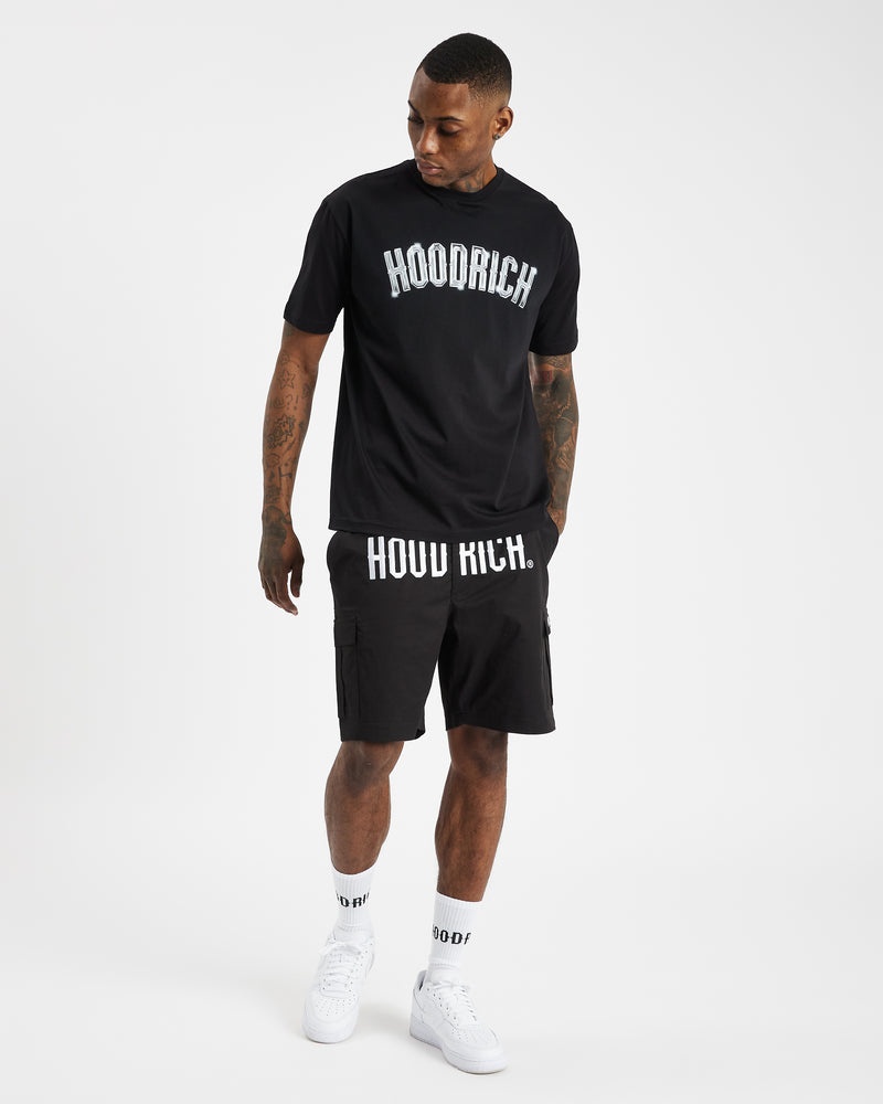 Hoodrich OG Trek Cargo Pantaloncini Uomo Nere | 58429-DMHG