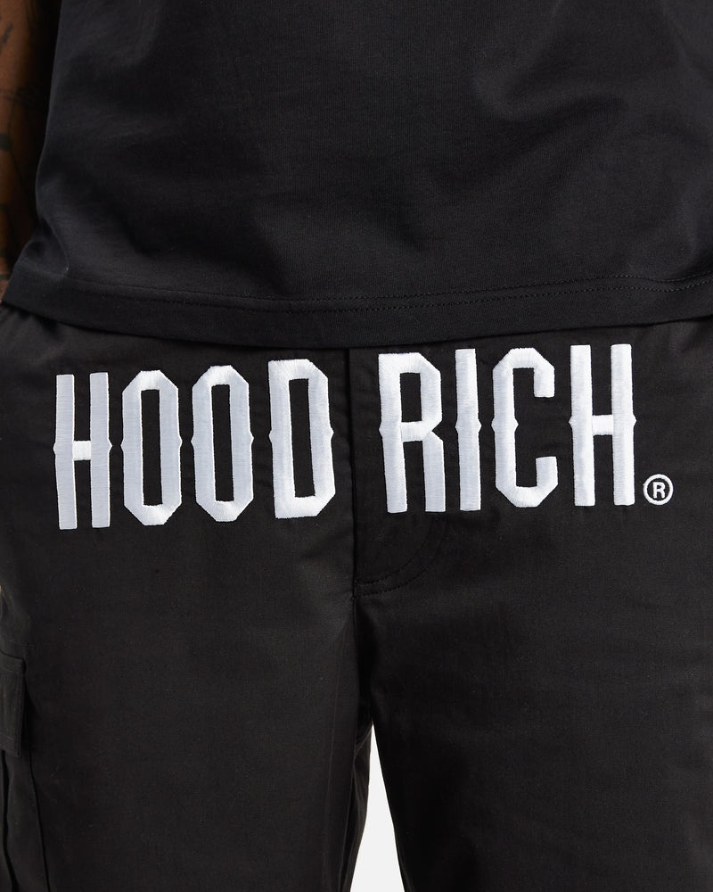 Hoodrich OG Trek Cargo Pantaloncini Uomo Nere | 58429-DMHG