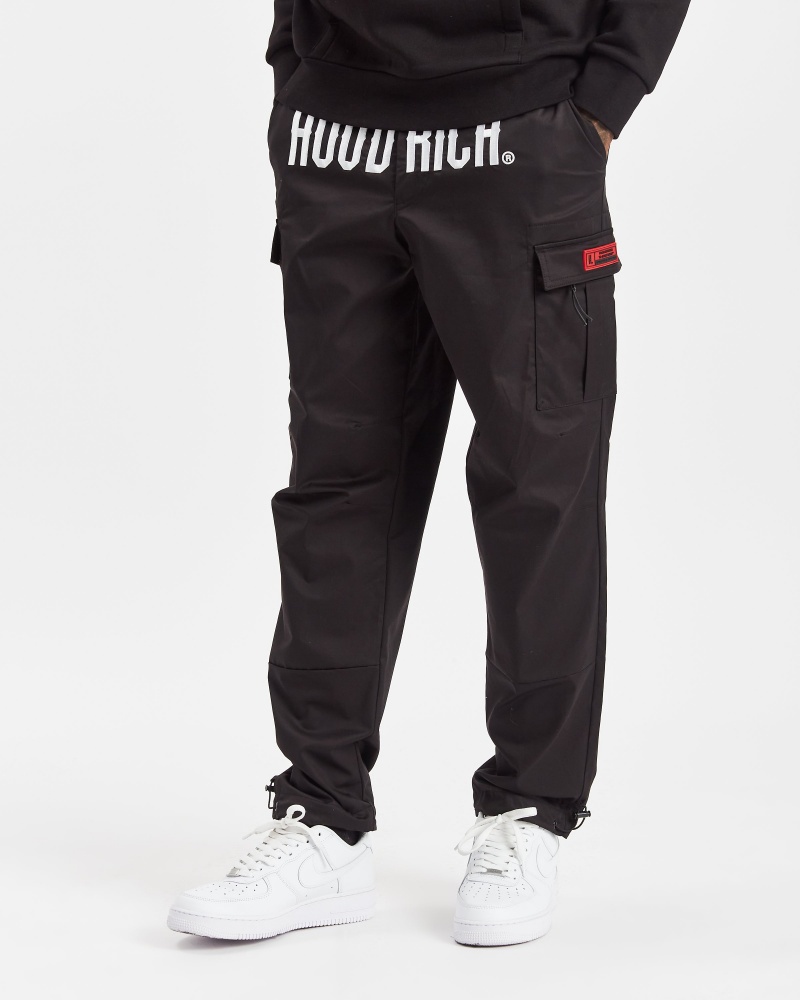 Hoodrich OG Trek Cargo Pantaloni Uomo Nere | 85932-MGDW