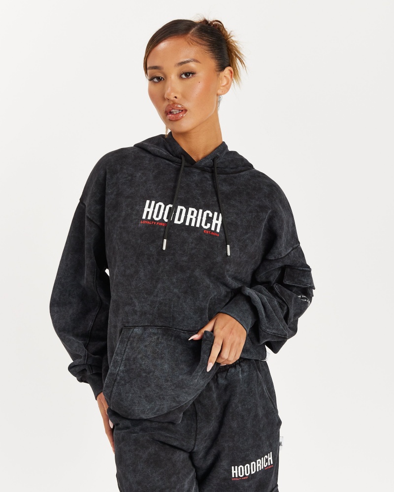 Hoodrich Peak Felpa con Cappuccio Donna Nere | 49261-VUZK