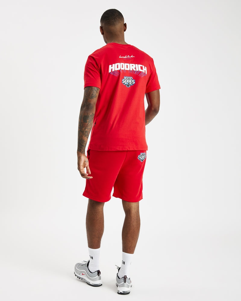 Hoodrich Stadium Pantaloncini Uomo Rosse | 75309-EMIZ