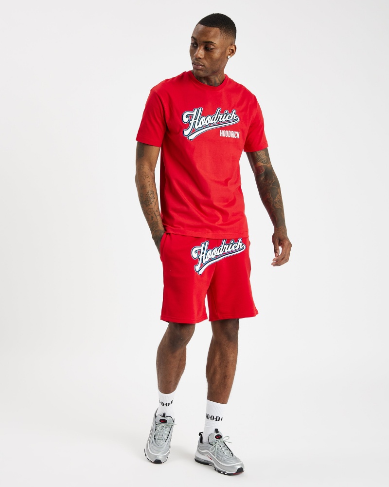 Hoodrich Stadium Pantaloncini Uomo Rosse | 75309-EMIZ