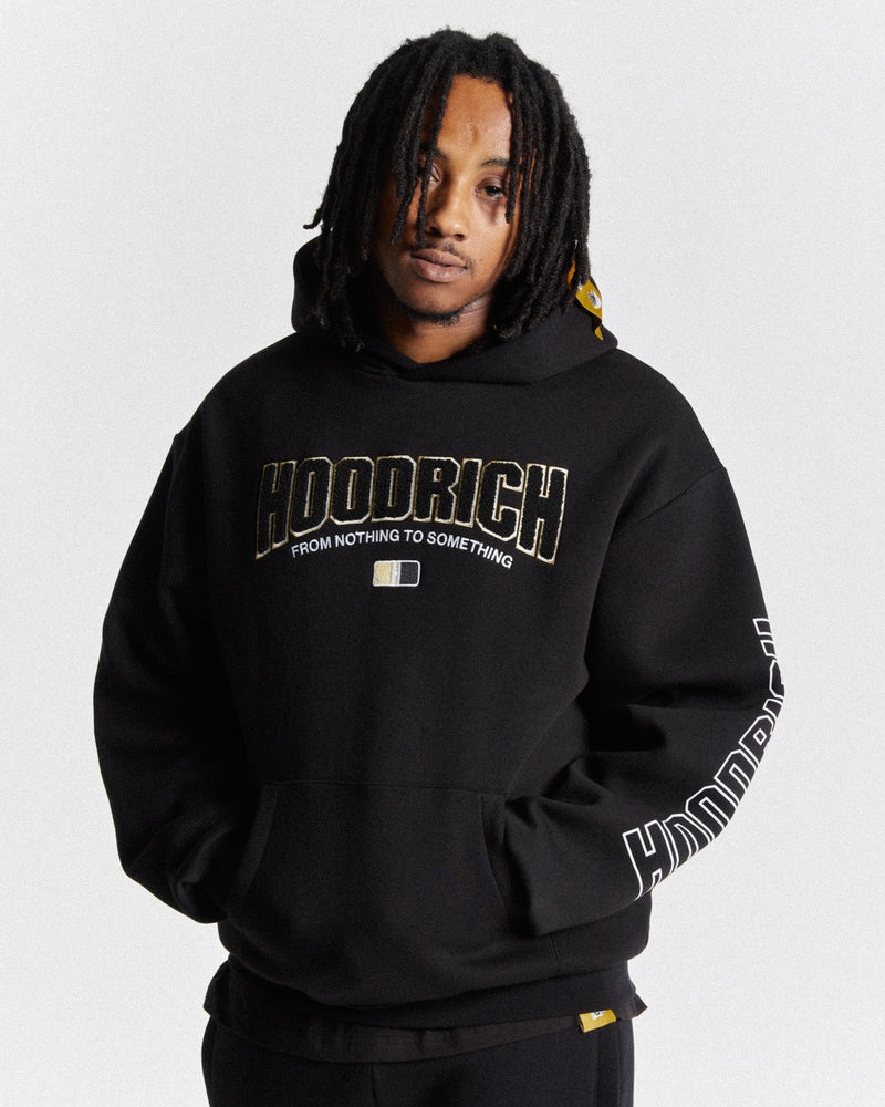 Hoodrich Zenith Oversized Felpa con Cappuccio Uomo Nere | 14069-ZMQS